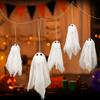 10 Stück Weißer Halloween-Geist Gaze-Anhänger DIY Geister-Hängeornament Spukhaus