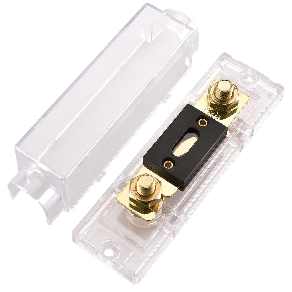 Heschen ANL Fuse Holder, Car Audio Video Stereo, 0/2/4 Gauge In and Out with 250A ANL Fuse, 2 Pcs