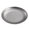 Korean version of stainless steel plate coffee shop tray flat bottom shallow plate barbecue plate bone plate retro tableware
