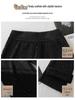 Women's High Waist Black Sequin Wide-Leg Pants - Spring 2026, Plus Velvet, Petite Drape, Straight Leg, New Arrival