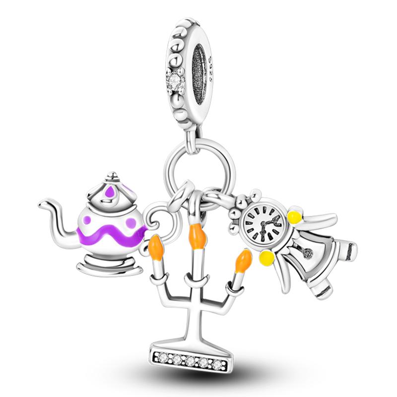 100% Copper Princess Dress Castle Witch Prince Dream Series Charms Beads Fit 3Mm Original Bracelets Diy Fine Jewelry Making