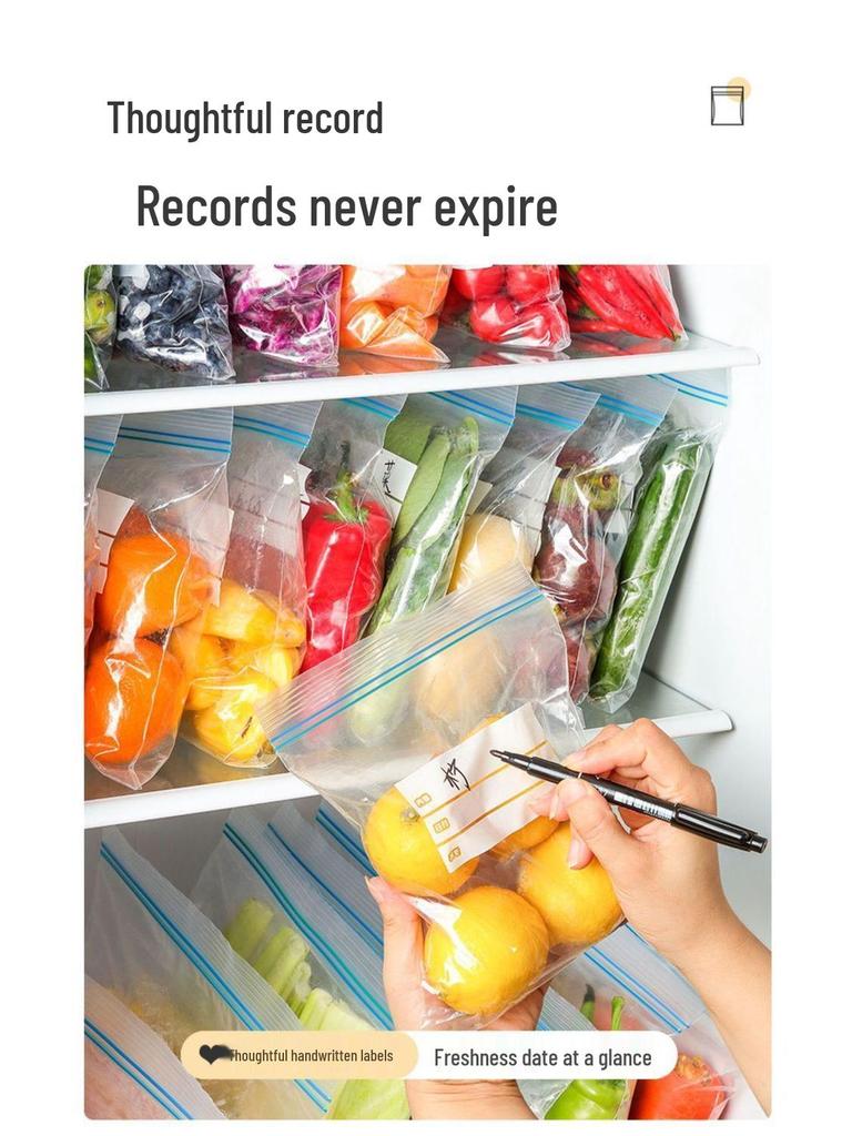 Lebensmittelechte, verdickte, selbstverschließende Frischhaltebeutel zum Einfrieren und Kühlen