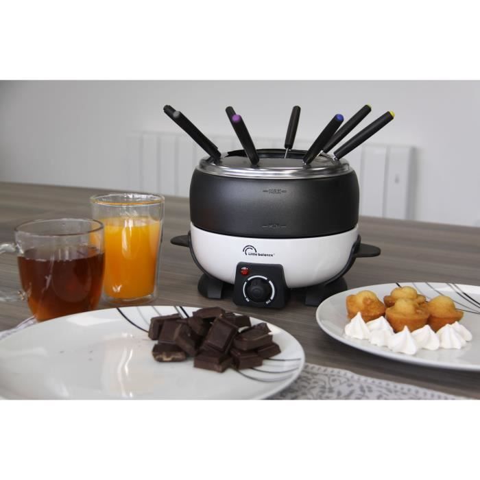 Fondue LITTLE BALANCE - Happy Fondue - Capacité 2L - Jusqu'à 8 personnes - Thermostat réglable - 800 W