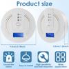 2/1pcs Carbon Monoxide Detectors CO Gas Monitor Alarm CO Sensor Detector with LCD Digital Display for Home,Bedroom,Kitchen,Offic