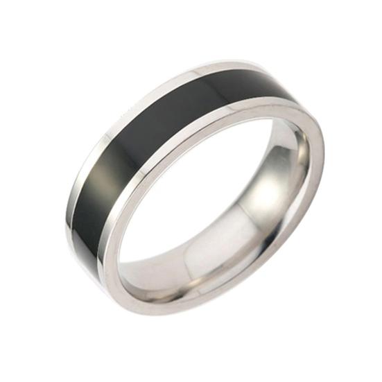 Ring Decorative Titanium Simple Steel Unisex Band Finger