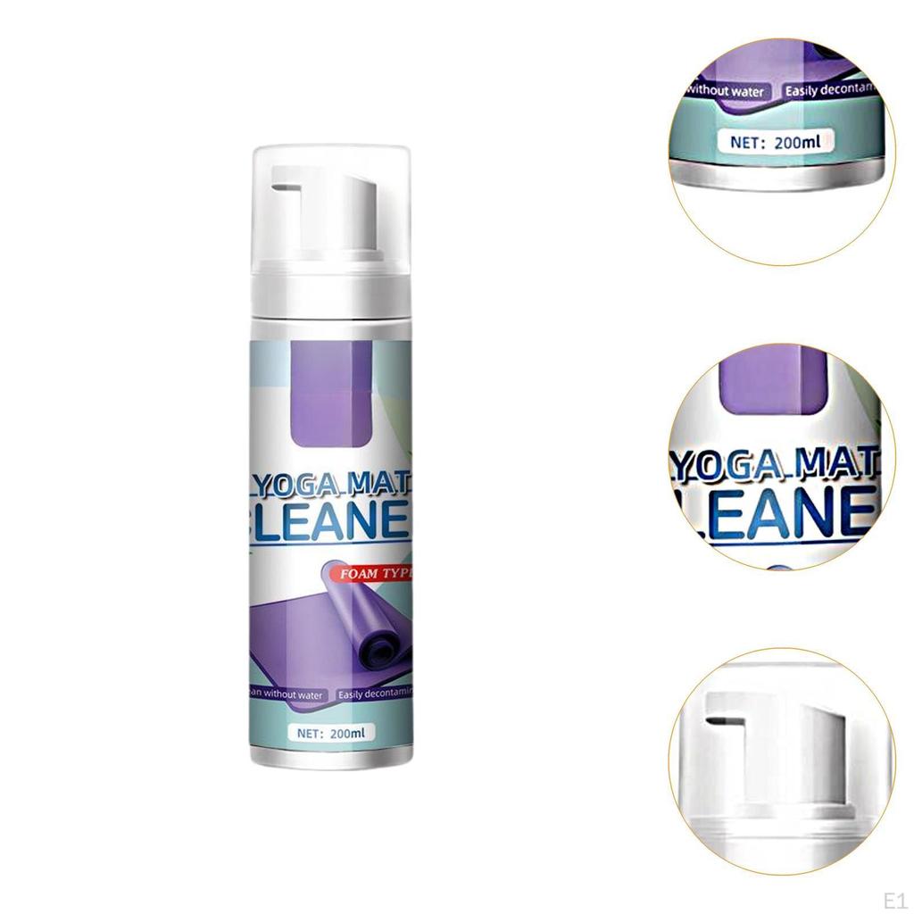 Schiuma Detergente per Tappetino da Yoga 200ml Pratica Portatile Rimuovi Macchie di Sudore Spray per Gattonare