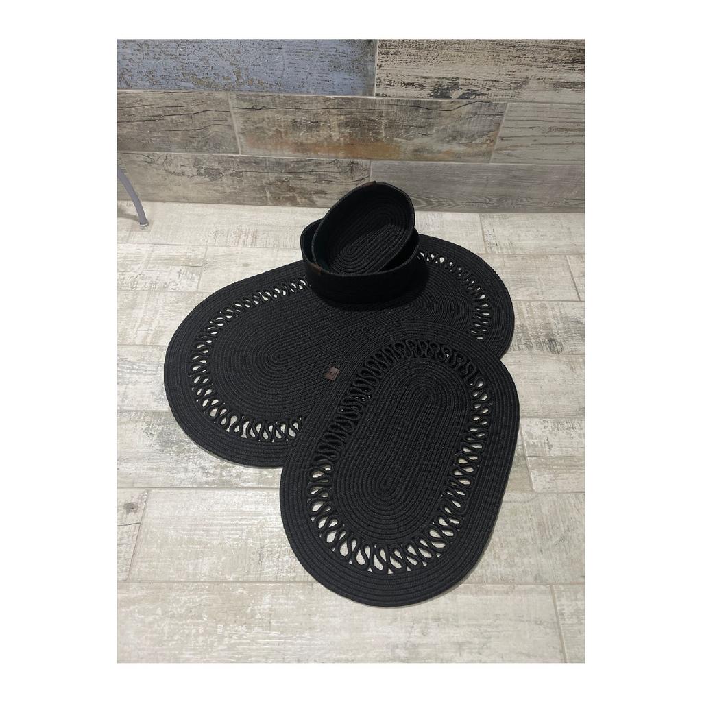 Iuta, răchită, set covoraș de baie, set coș de baie, set covoraș