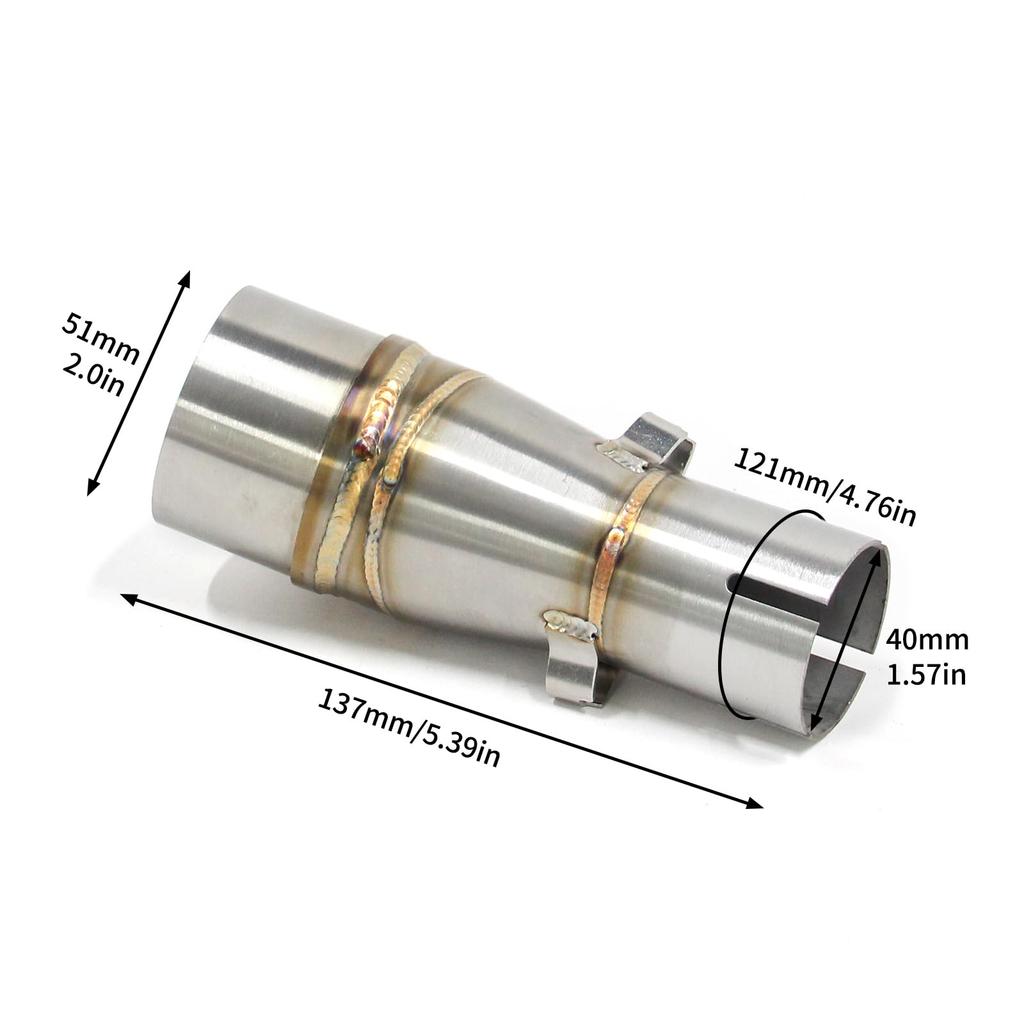 Motorcycle Exhaust Muffler Compatible with Kawasaki Ninja and Z300 Mid-Pipe Exhaust, Slip-On 250R, 250, 300, Z250, (2008-2017)