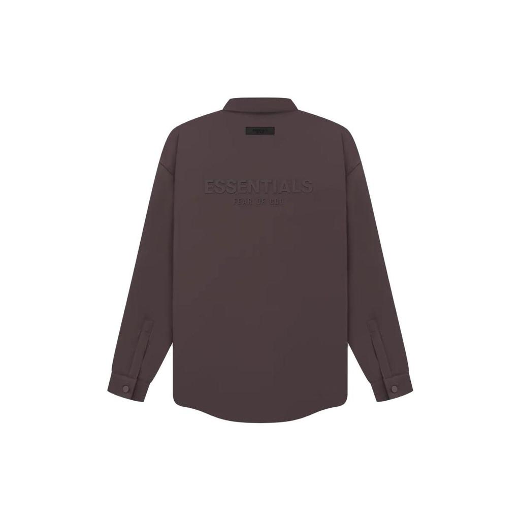Fear of God Essentials SS23 Unifarbene Nylon-Windjacke mit Reißverschluss und Kragen Herren Oberbekleidung FOG-SS23-072