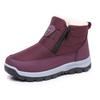 Women's Large Size Soft Sole Cold Resistant Winter Warm Anti-slip Fur One Snow Boots Padded Lined Ankle Boots Anti-slip Sports Cotton Boots