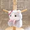 Cute Sunglasses Kitten Plush Keychain Bag Charm Soft Stuffed Animal Doll Pendant Accessory