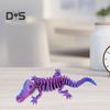3D Printed Skeleton Crocodile Figurine Movable Joints Bone Crocodile Figure Articulated Animal Model Toy Home Office Desktop Decoration Ornament