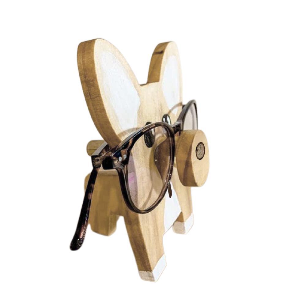 Corgi Glasögonställ Träprydnader Julklapp Skrivbordsdekoration Konstverk Vardagsrum