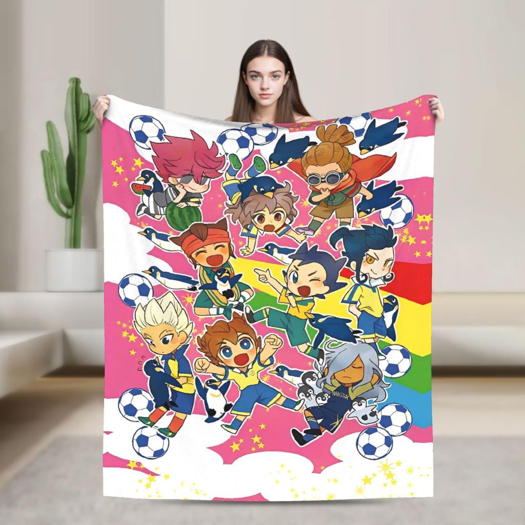 Anime Axel Blaze Inazuma Eleven Blanket Warm Fluffy Plush Throw Blanket For Girls Boys Living Room Flannel Bedspread Bed Cover