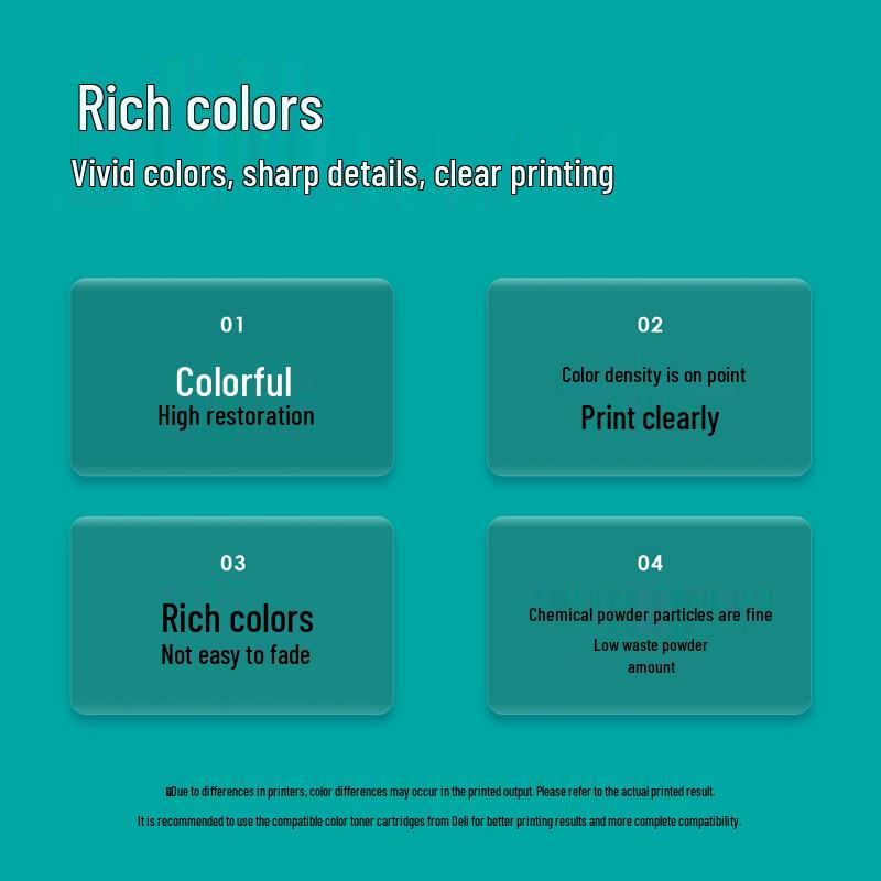 Deli DBH-410A Compatible 4-Color Toner Cartridge Set