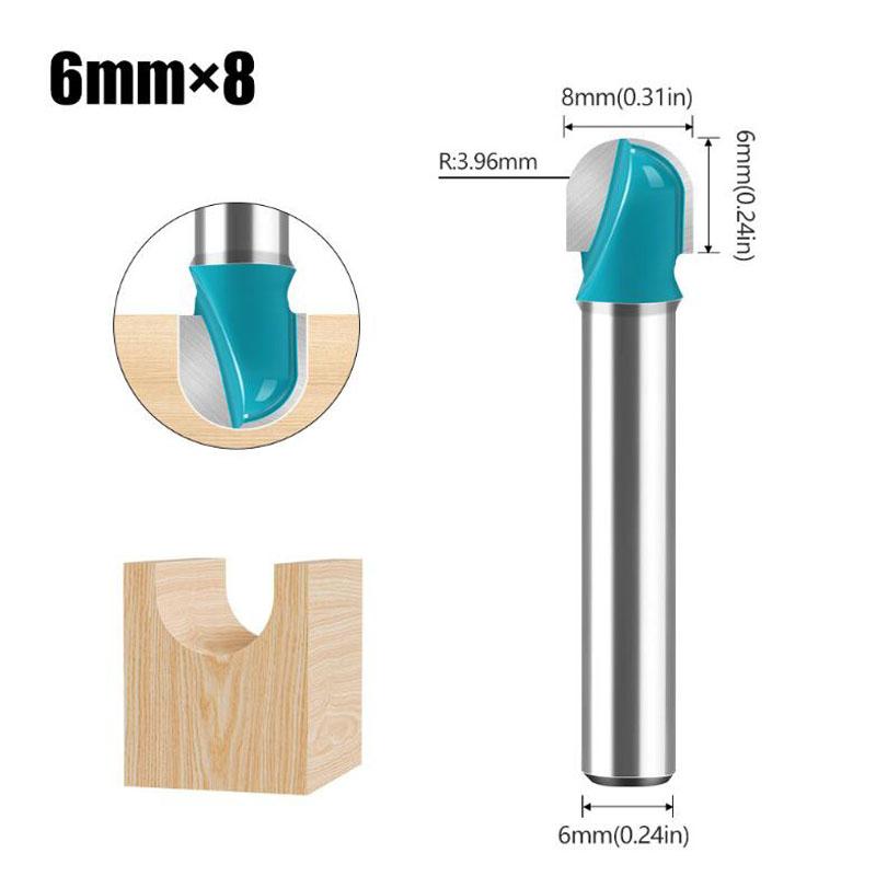 

1 шт. 6 мм хвостовик фрезы набор твердосплавных концевых фрез инструмент длинное лезвие круглое торцевое сверло сердечник цельный твердосплавный фрезерный инструмент с ЧПУ радиус 8mm синий