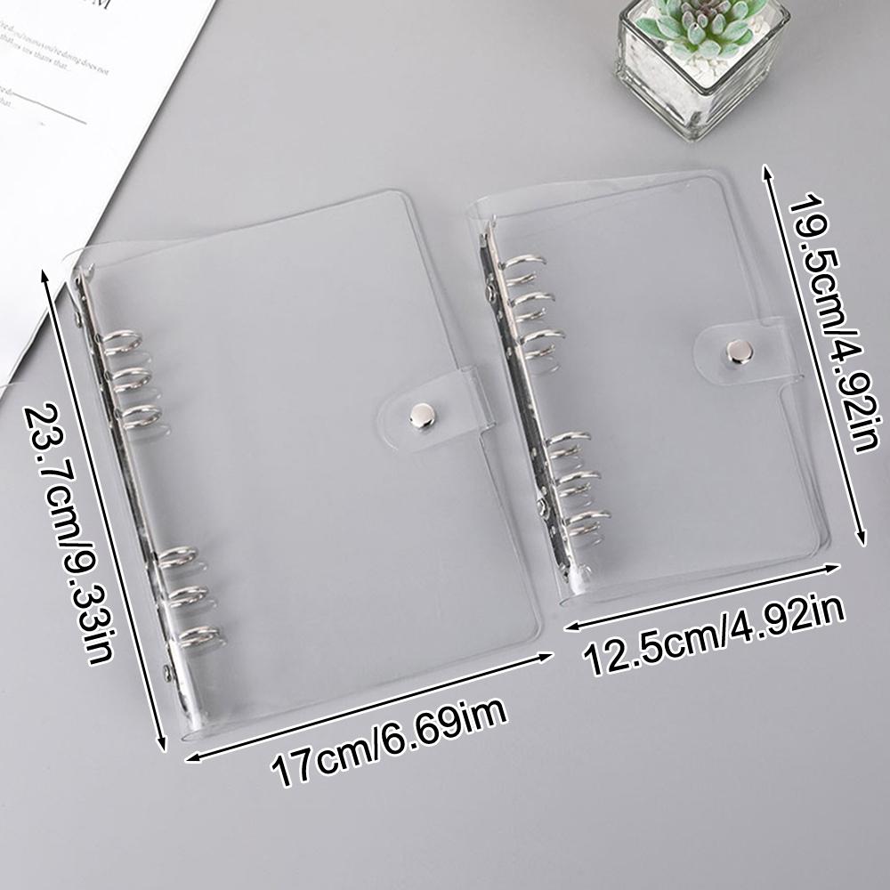 1PC Travel Ledger Seal Punch Card Notebook Transparent Loose-Leaf Pvc Shell Ledger