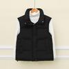 Autumn and Winter Warm Cotton Vest, Women's Solid Color Stand-up Collar Vest, Simple Outer Vest