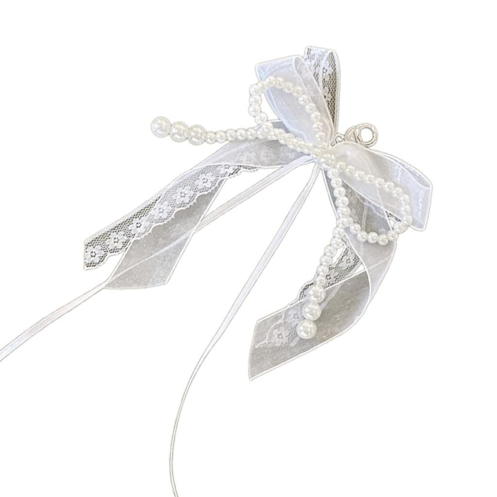 Elegant Phone Charm Chain Bag Pendant for Backpack Purse Wallet Stylish Ribbon Bowknot Keychain Accessory for Women