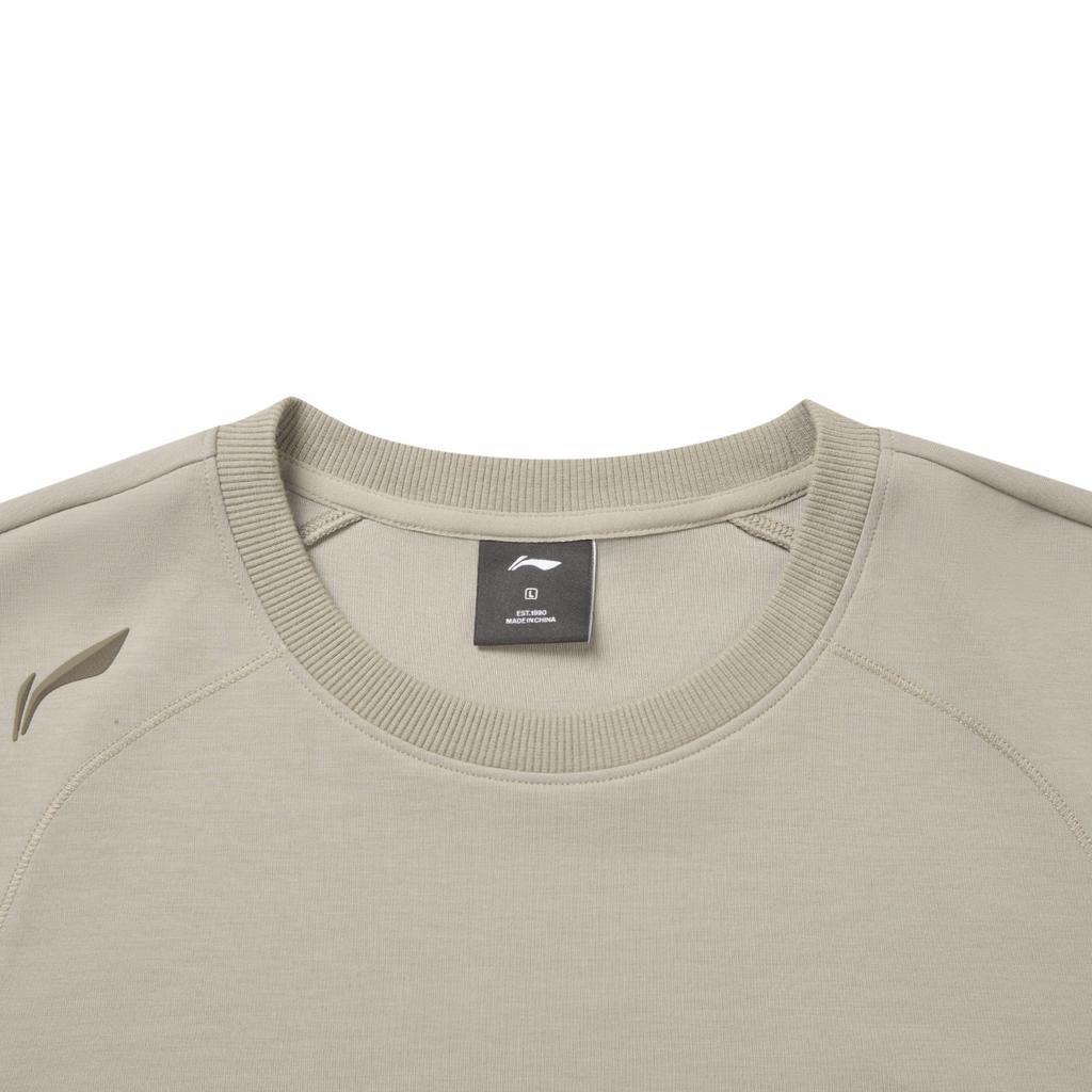 Li Ning Fitness Series Round Neck Logo Letter Stitched Sports Sweatshirt Men sweatshirt AWDW389-6