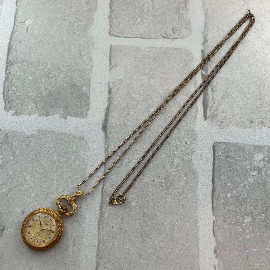 Used CITIZEN Pocket Watch 17 JEWELS Gold Color Antique Style