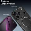 For iPhone 17 Pro Case with Kickstand Carbon Fiber Texture PC+TPU Phone Cover