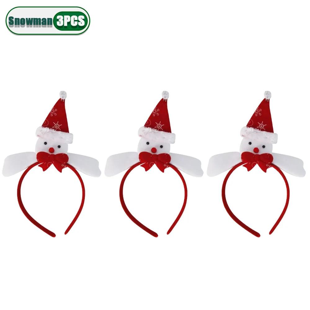 1-20 STÜCKE 2025 Neue Weihnachts-Haarbänder Festliche Partydekoration Erwachsene Kinder Foto-Requisiten Weihnachtsmütze Schneemann Stirnband