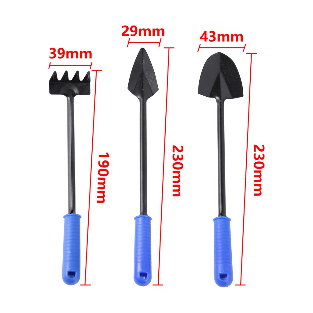 Planting Tools Small Shovel Rake With Wooden Handle Plastic Digging Seedling Tool Garden Pot Care Kit