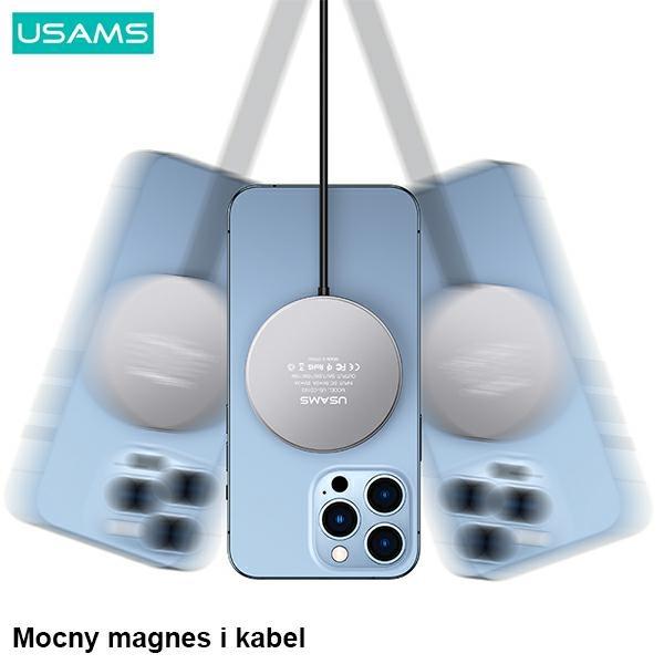 Usams Ład. Indukcyjna Us-Cd183 Magnetic15W Aluminium Czarny/Black Cd183Cdx01