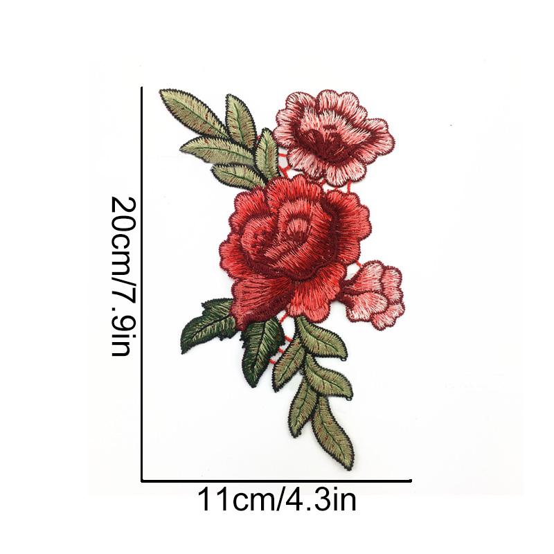 2Pcs Dress Embroidered Fashion Lingerie Breast Flower Sewing DIY Polyester Fabric Sticker Embroidered Decals Flower Applique