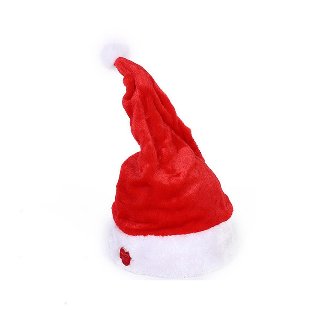 Christmas Santa Hat Singing Dancing Moving Electric Patchwork Hat Funny Toy Party Winter Warm Musical Dance Xmas Hat Gifts