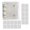 A8 Mini Binder Notebook 3-Ring PVC Clear Cover with Colorful Inserts Scrapbook Closure Photo