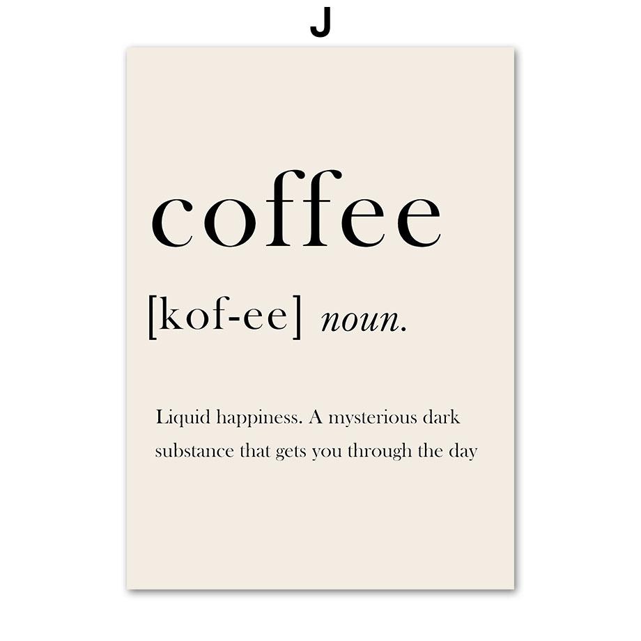 Abstract Coffee Line Definition Coffea Arabica Wall Art Canvas Painting Posters And Prints Wall Pictures Cafe Bar Kitchen Decor