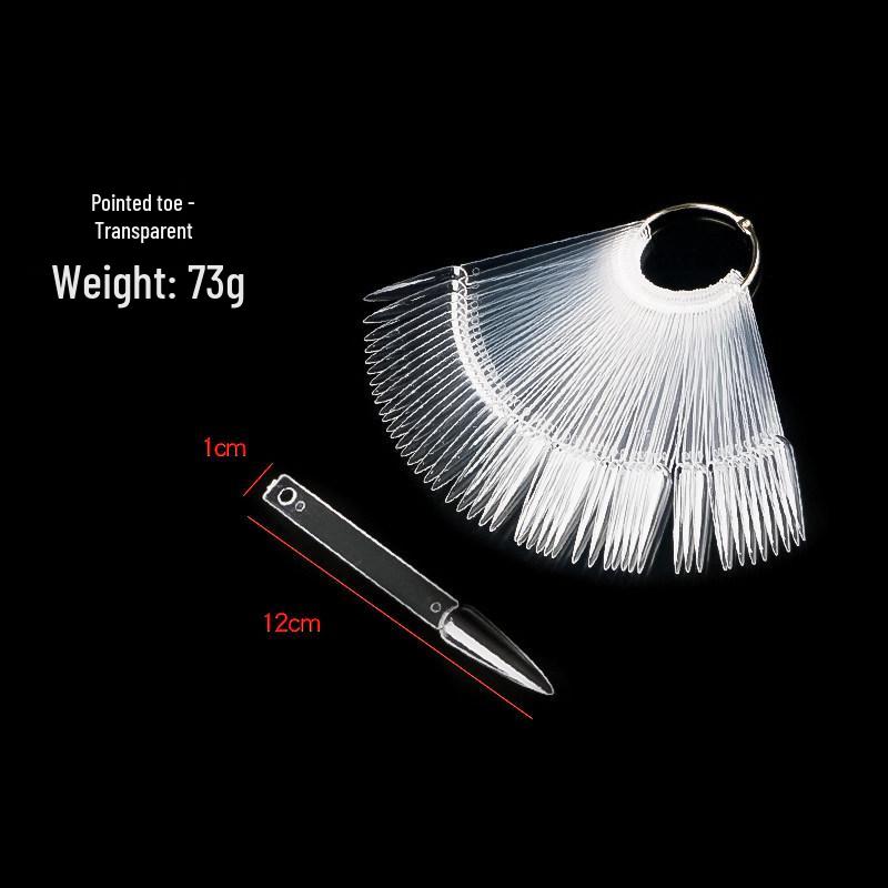 Oval Transparent Nail Polish Swatch Board for Beginners - Practice Tips & Color Display Card