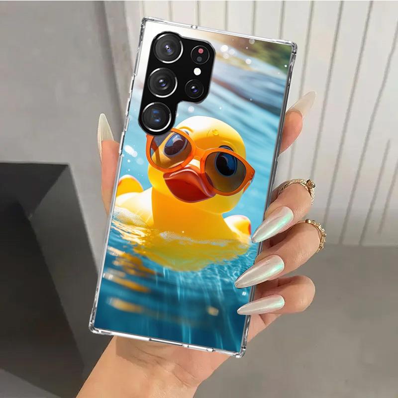 

Rubber Ducks Swimming Pool Phone Case for Samsung Galaxy S26 S24 S23 Ultra S25 Edge S22 S21 Plus S20 FE + Soft Print Shell Funda Samsung S21 FE