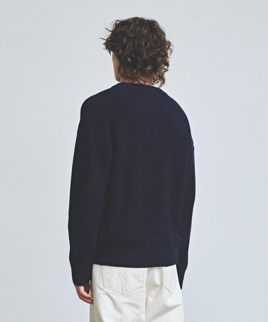 KNITTED Vintage Heart Round Knit Navy