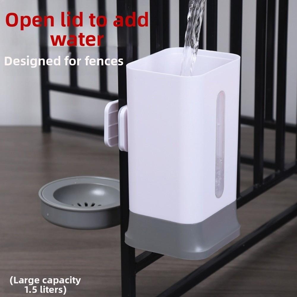 Leak-Proof Dog Water Dispenser Large Capacity Hanging Crate Water Bowl Dog Cage