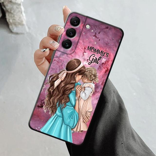 Shell For Samsung Galaxy S23 S22 S21 S20 Fe Ultra S10 S9 S8 Plus Note 20ultra 10plus Case Cover Mom Princess Baby Girl Woman