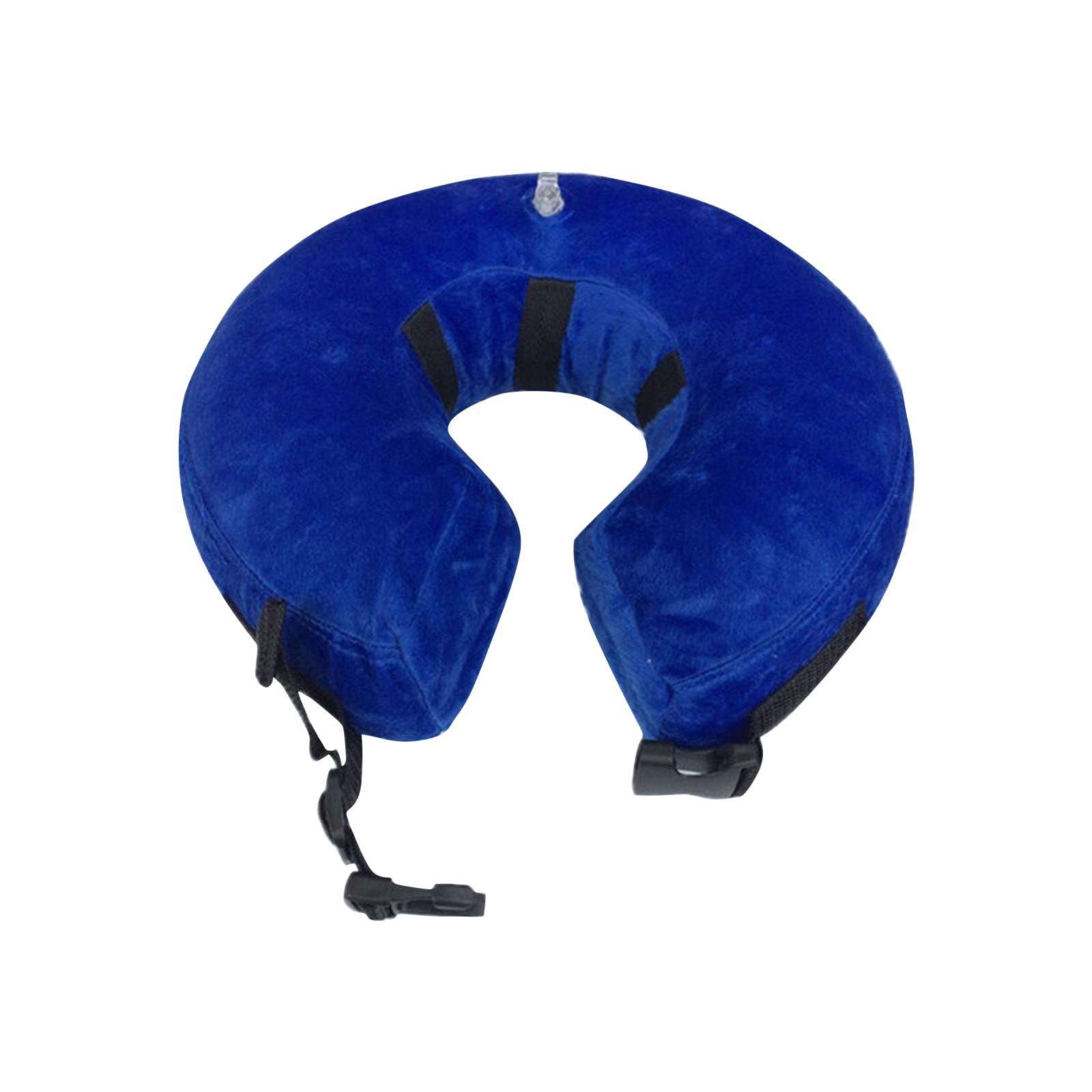 

Inflatable Pet Protective Collar Adjustable Soft Fabric Anti-Bite Anti-Scratch Recovery Neck Cone for Dogs and Cats S синій