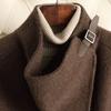 Womens Double-Sided Wool Blend Coat 2026 Winter Elegant Oversized Wrap Collar Outerwear