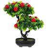 Artificial Fruit Tree with Pot Realistic Faux Bonsai Decor Safe Sturdy Plastic Material Lightweight Indoor Outdoor Tabletop
