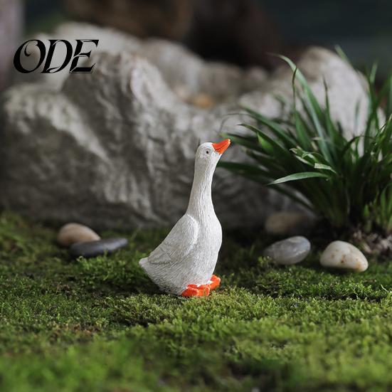 Goose Garden Ornaments Realistic Ornament, Miniature Resin Figurine, Statue Landscape Accessories for Outdoor Micro Bonsai Patio Decor Statues