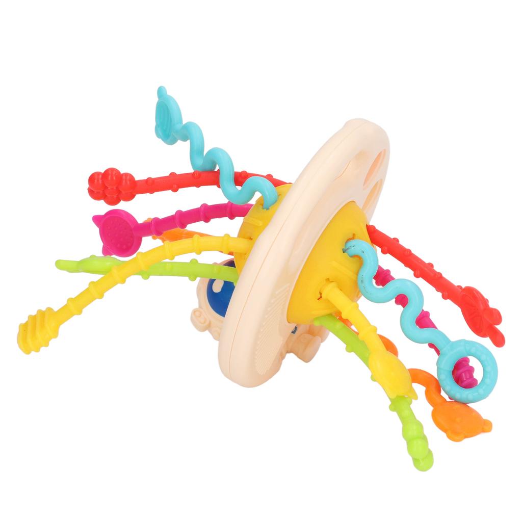 Pull String Toy Early Educational Space Shape Fine Motor Skill Silicone Pull String Sensory Toy