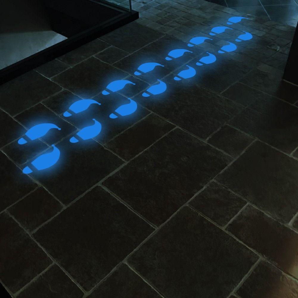 Party Holiday Santa Claus Footprint Sticker Luminous Sticker Floor Decorative Sticker Wall Sticker