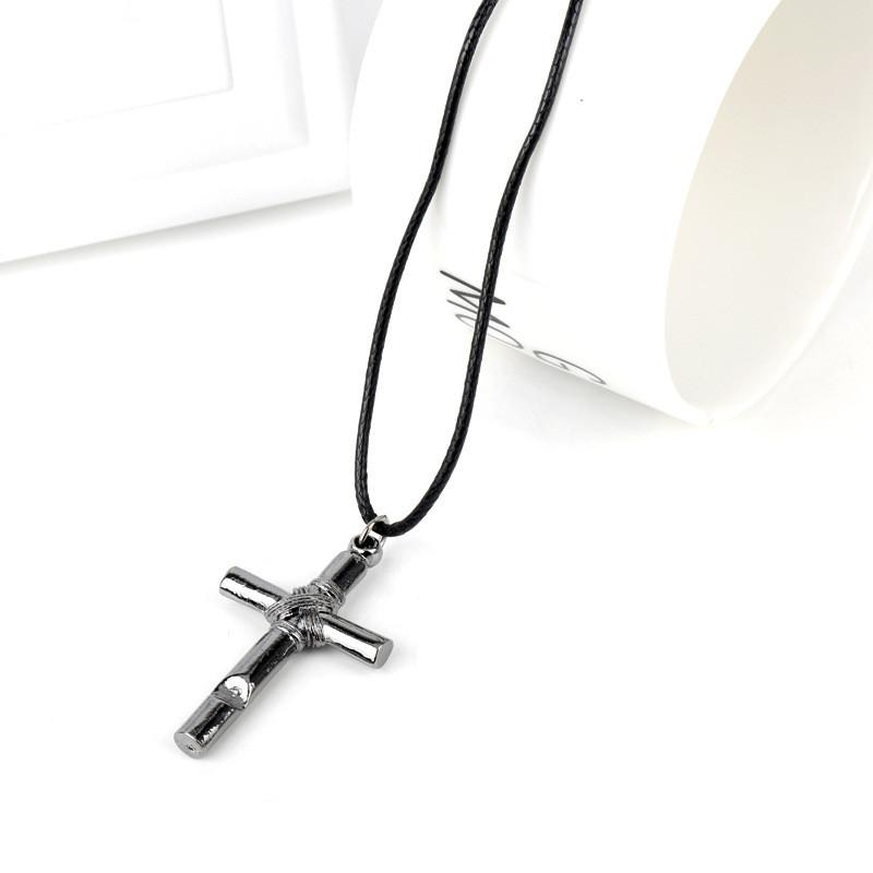 Hell Girl Cross Pendant Necklace With Alloy Design For Women And Men