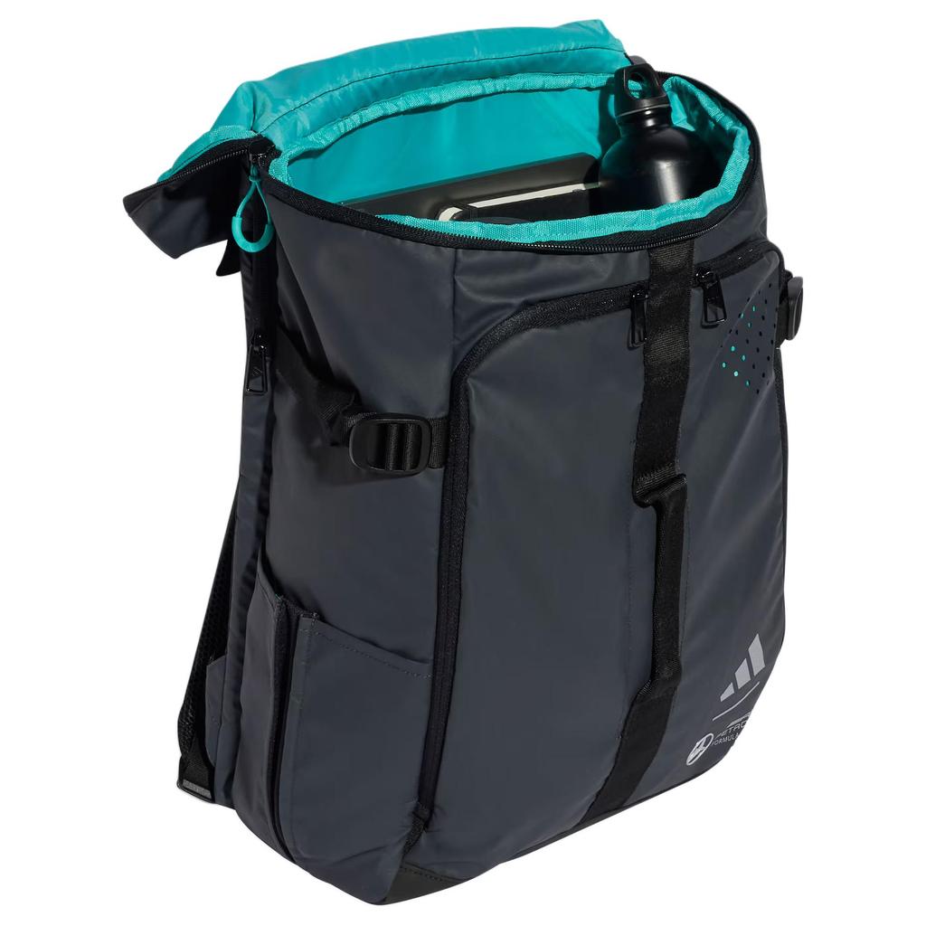 adidas Adjustable Chest Strap Backpack Unisex Backpack Carbon-Black Deep-Silver JX6466