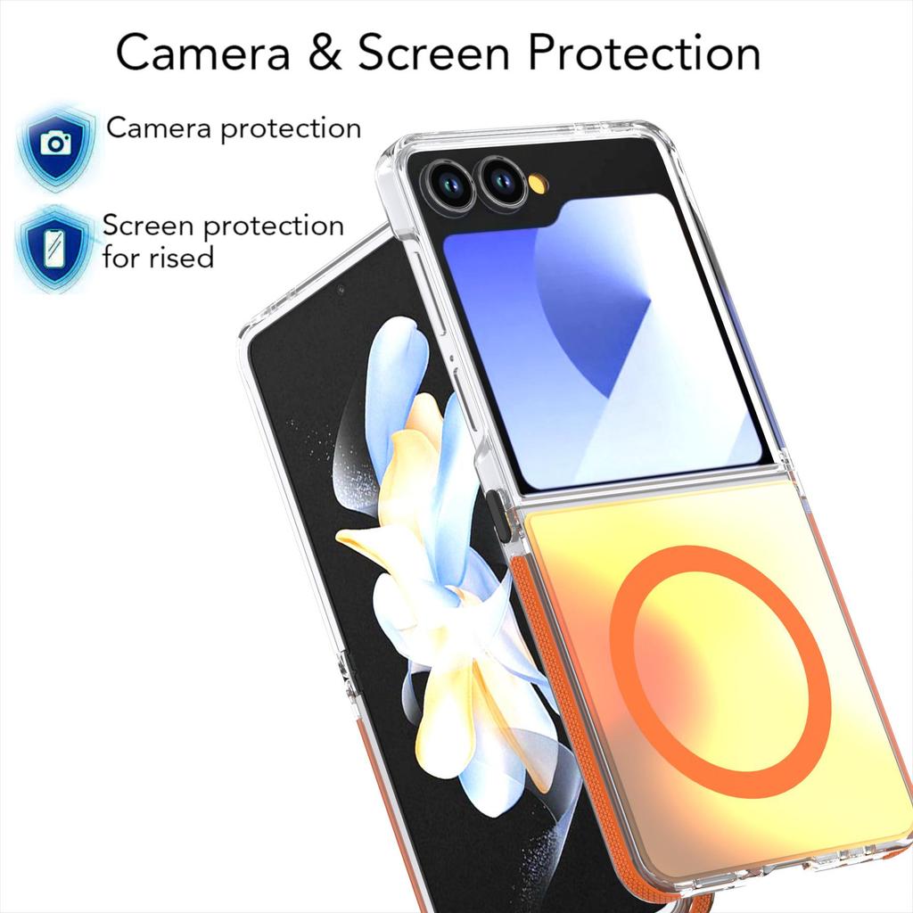 Husă magnetică Samsung Z Flip 7 Chameleon – Husă protectoare transparentă compatibilă cu șnur
