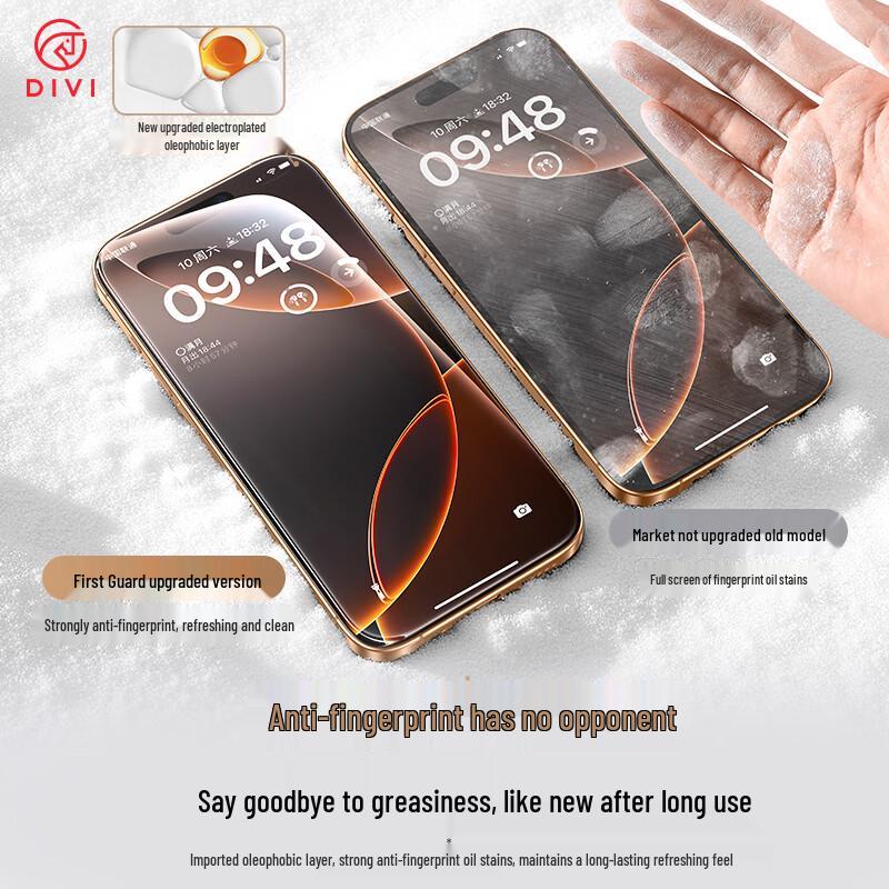 DIVI Borderless Tempered Glass Screen Protector for iPhone 16 Pro Max