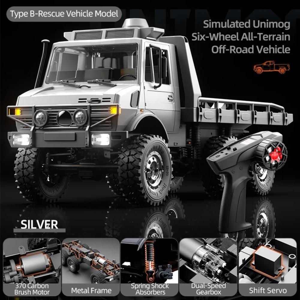 JJRC C8823 Completamente Proporzionale Sei Ruote Motrici RC Controllo Remoto Fuoristrada Sospensioni Indipendenti Giocattolo con Telecomando Ragazzo