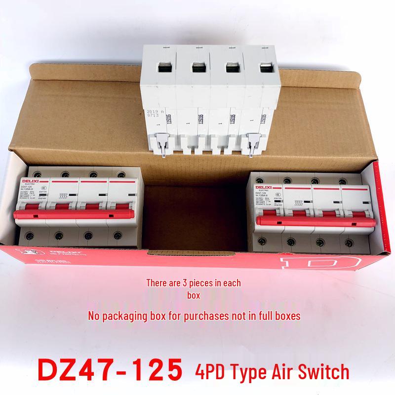 Delixi DZ47-125 380V 3-Phase 4-Wire High Power 4P MCB Circuit Breaker